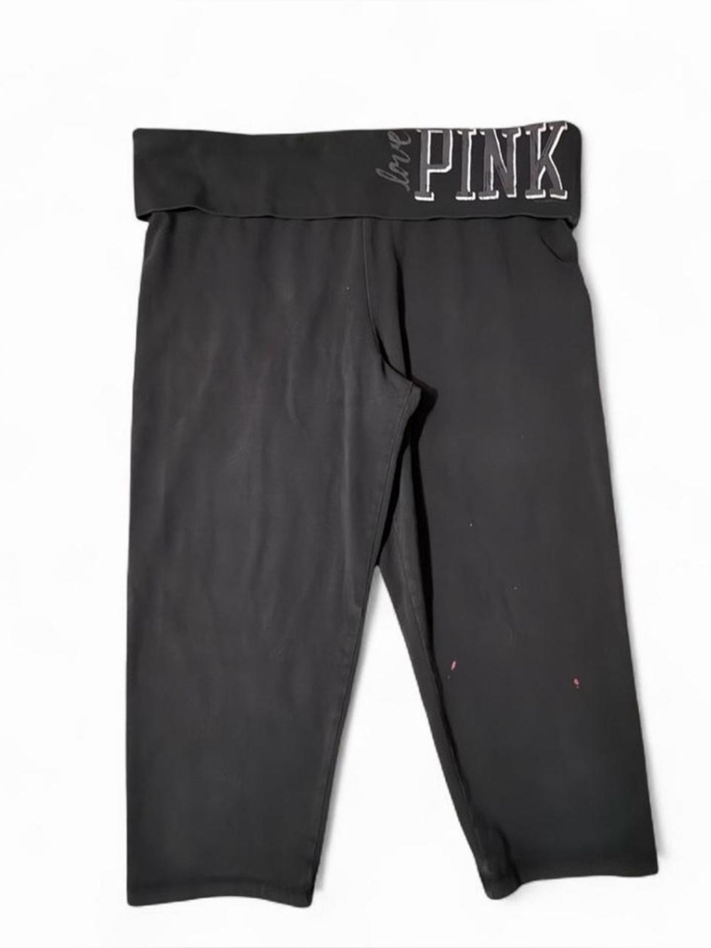 Victoria’s Secret PINK Yoga Capri Leggings Sz L Athleisure Pilates Y2K Active